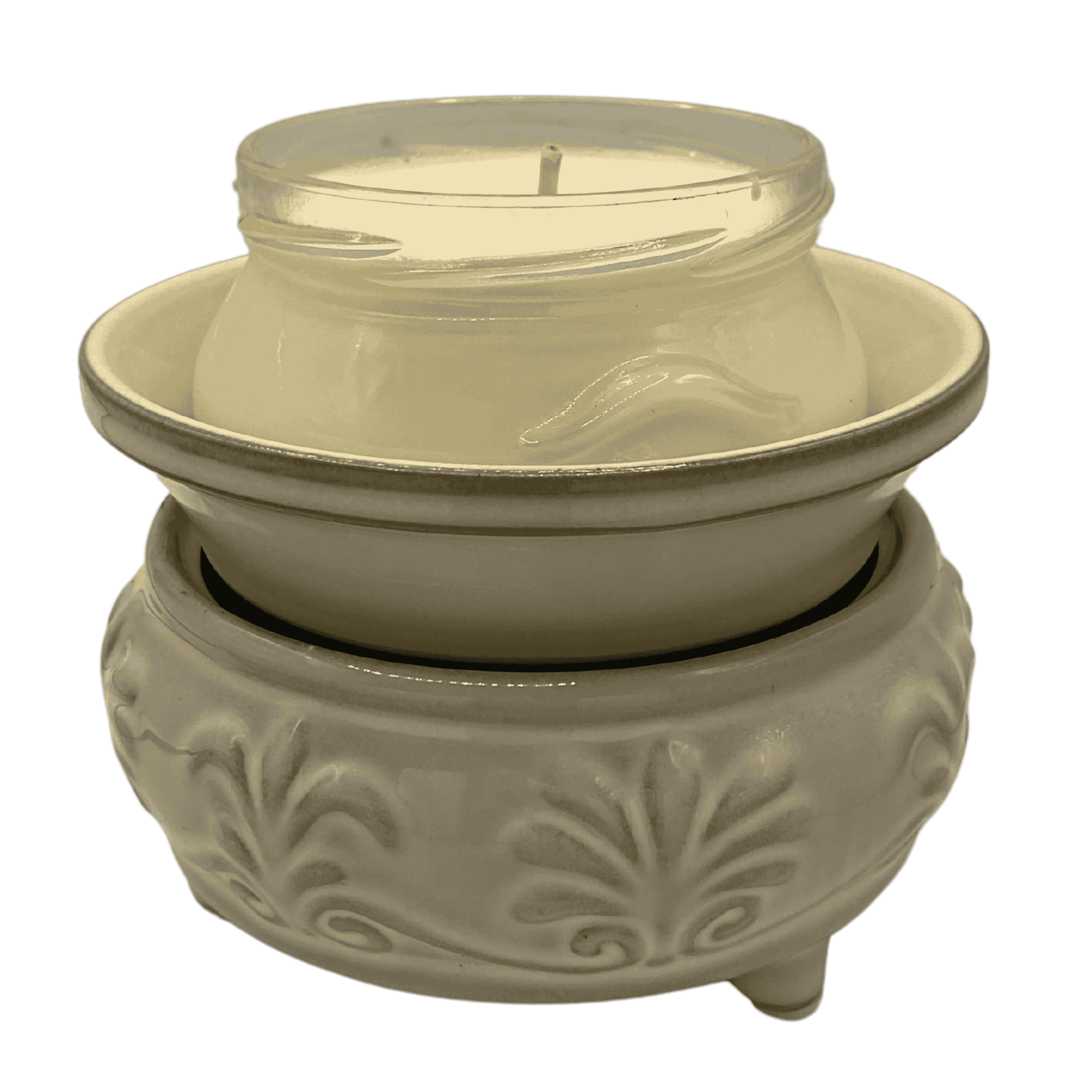 WHITE SWIRLS - LOTION WARMER