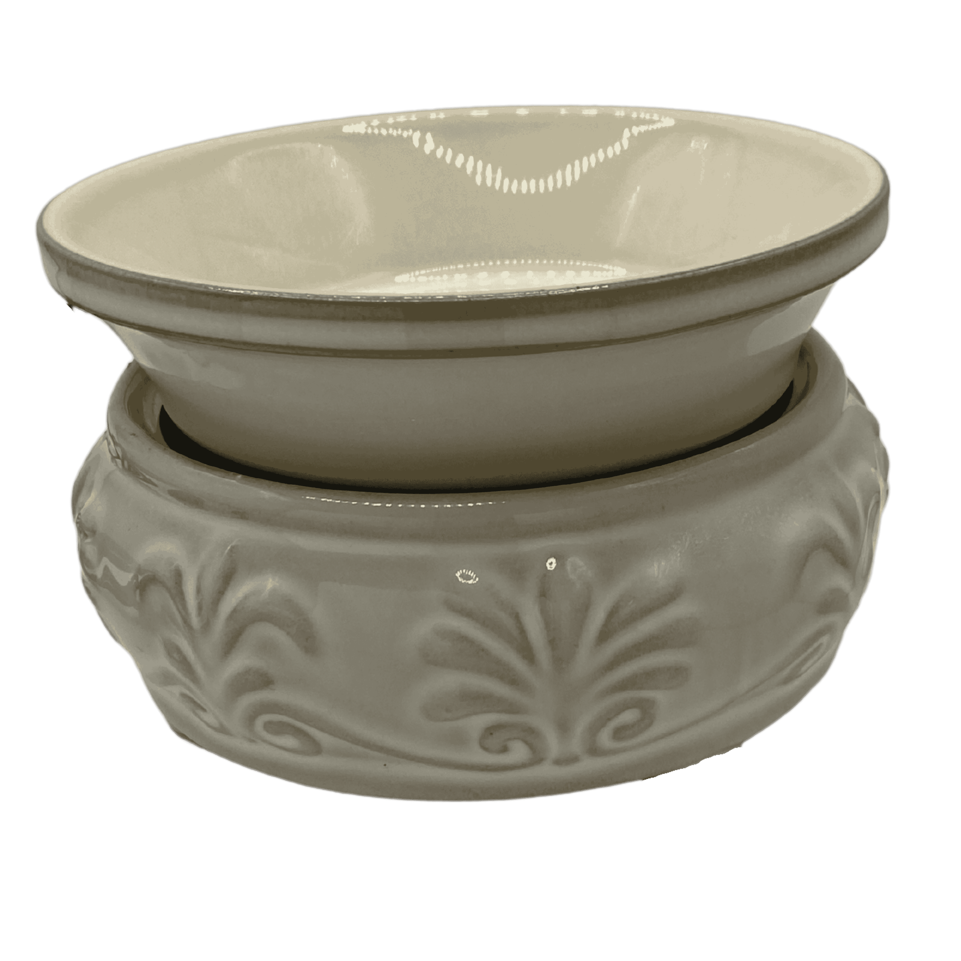 WHITE SWIRLS - LOTION WARMER