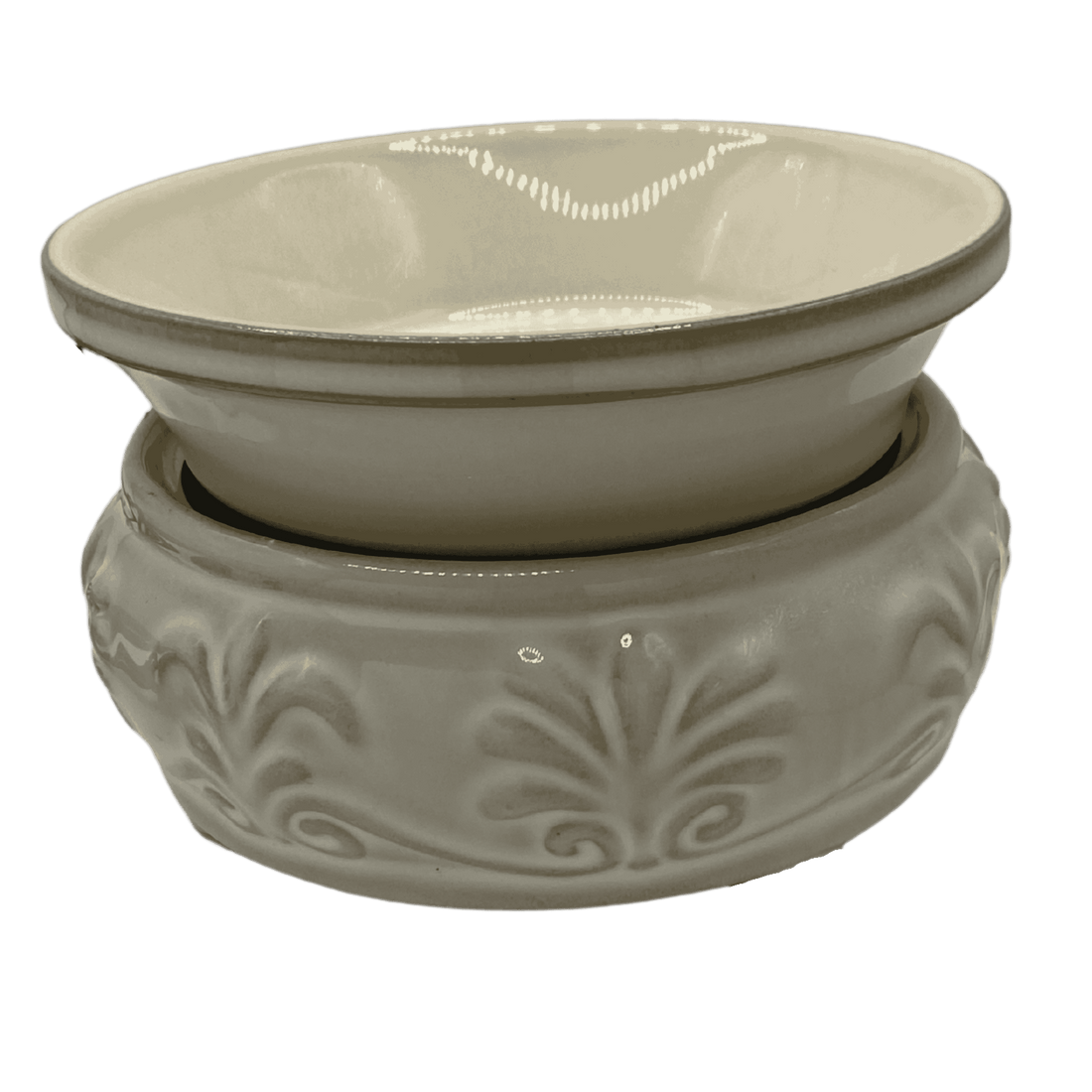 WHITE SWIRLS - LOTION WARMER