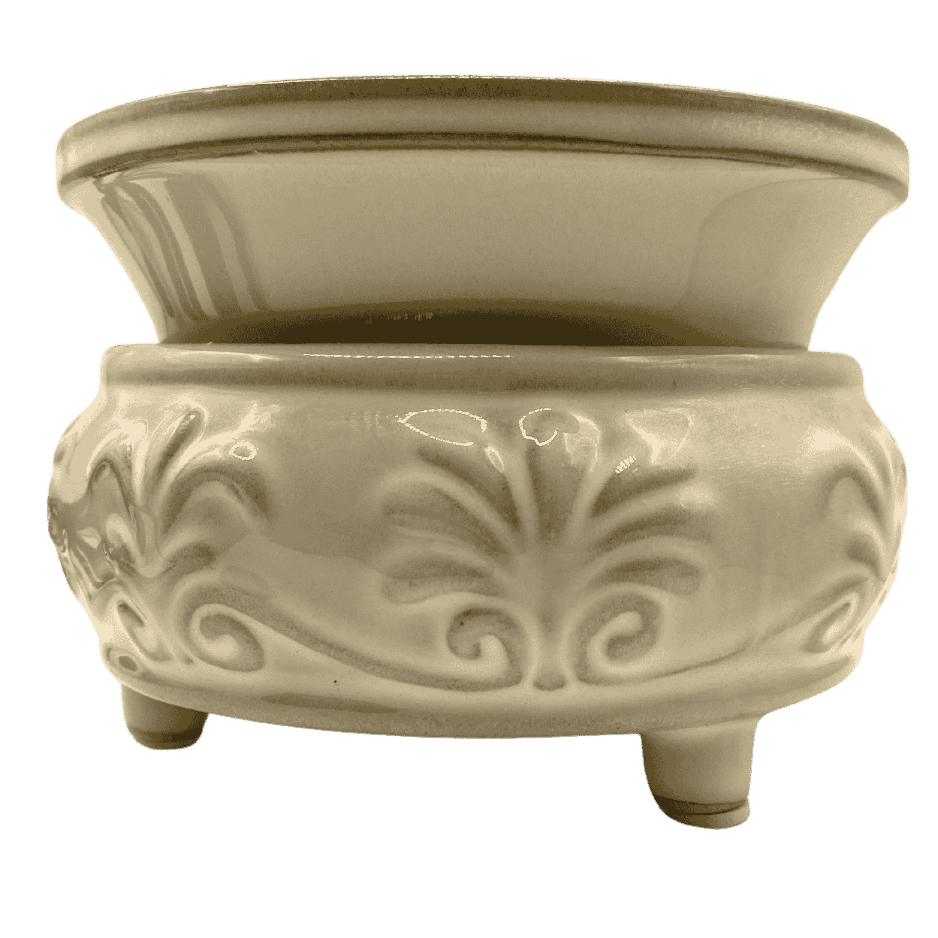 WHITE SWIRLS - LOTION WARMER